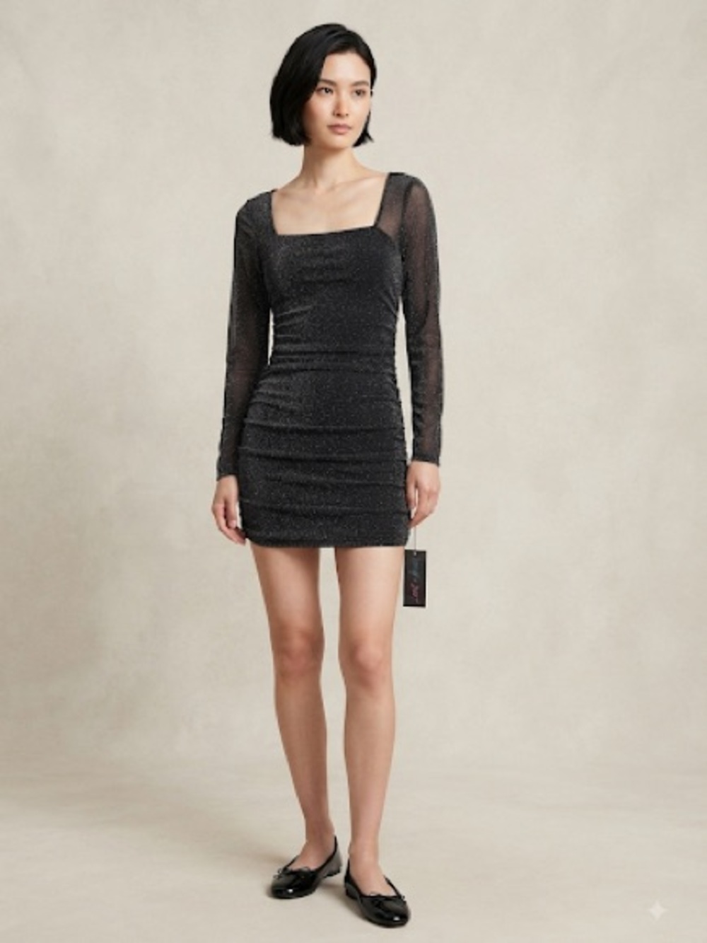 Derek Heart Black Glitter Dress
